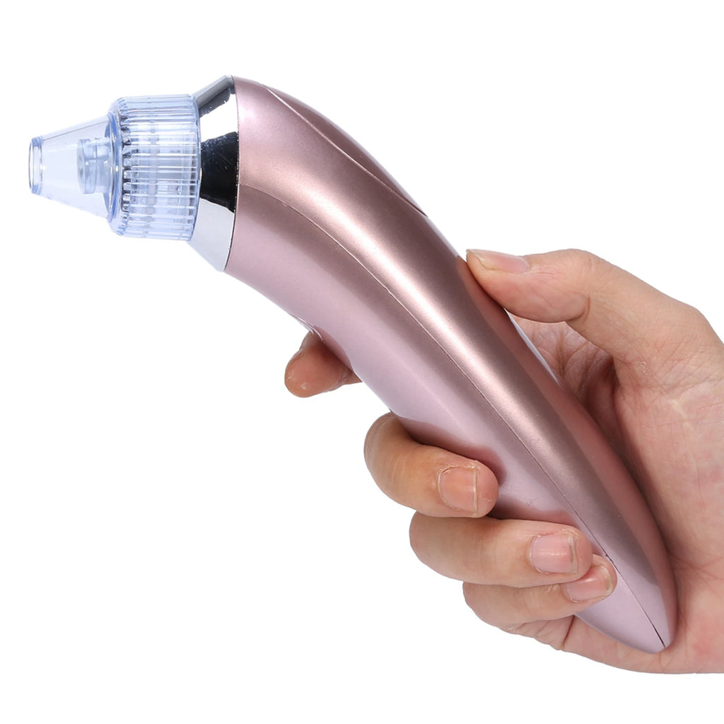Electric Skin Pore Cleaner Acne Pimple Nose Blackhead Suction Remover Beauty Machine Rose Gold