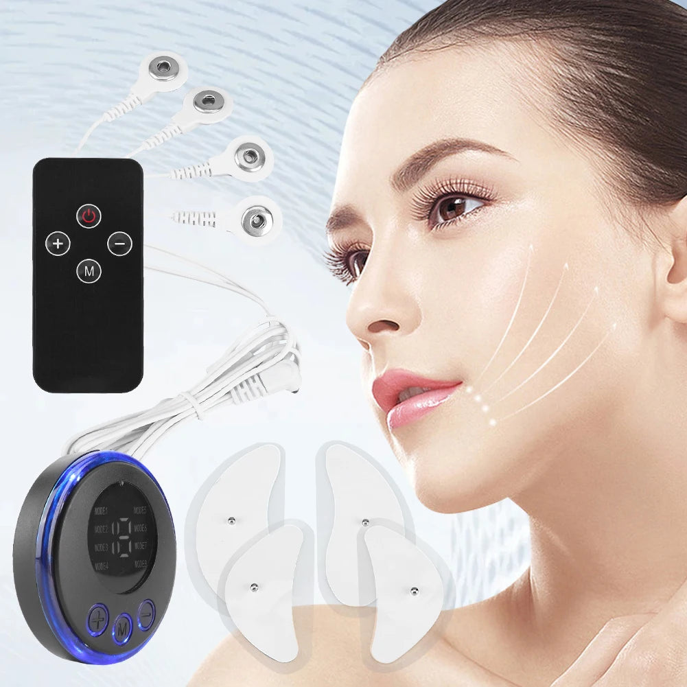 EMS Facial Massager Facial Lifting Device Anti-Wrinkle Anti-Aging Beauty Device USB Charging 8 Modes 19 Levels for Neck Face