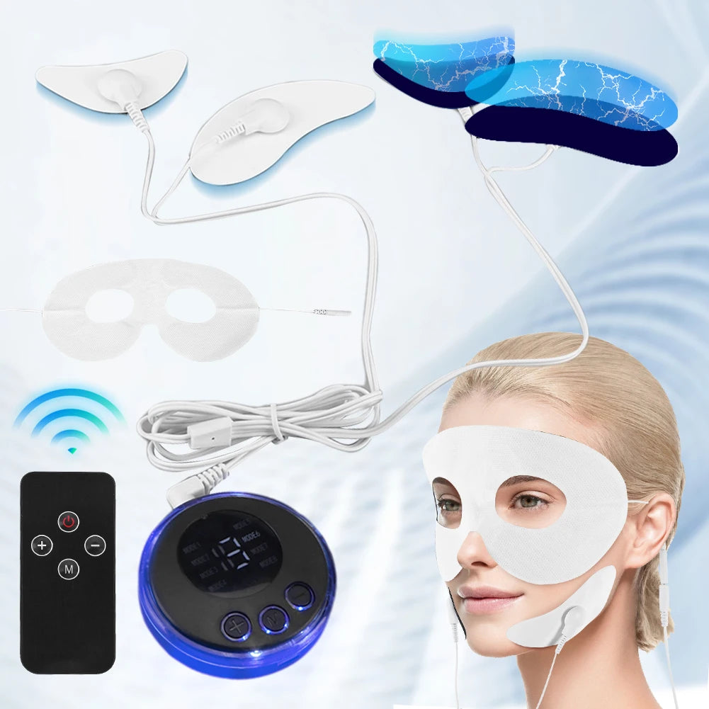 EMS Facial Massager Facial Lifting Device Anti-Wrinkle Anti-Aging Beauty Device USB Charging 8 Modes 19 Levels for Neck Face