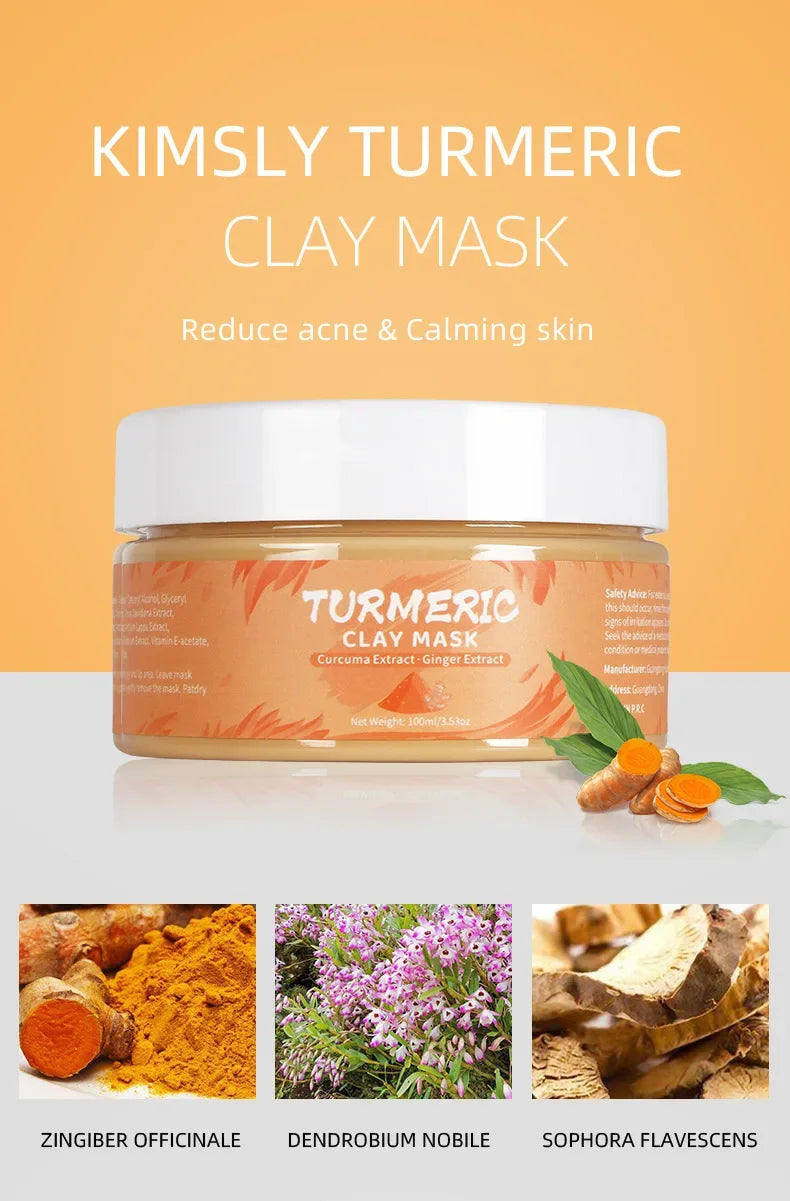 Turmeric Green Tea Rose Avocado Facial Mask Clay Mud Masks Moisturizing Removal Blackhead Whitening Face Mask Mud Skin Care