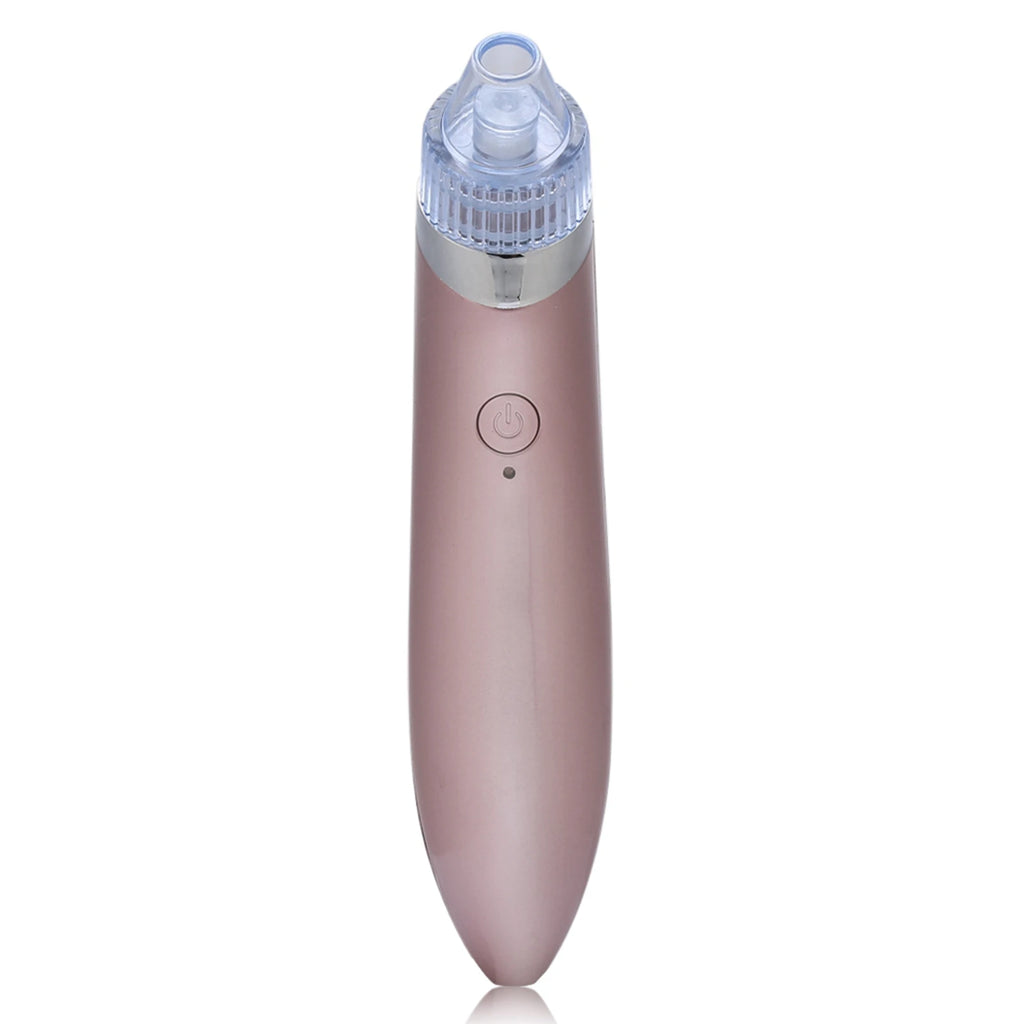 Electric Skin Pore Cleaner Acne Pimple Nose Blackhead Suction Remover Beauty Machine Rose Gold